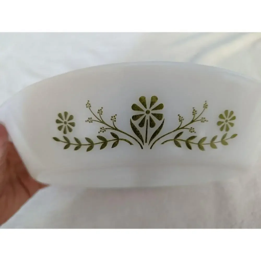 Glasbake Vintage Milkglass Divided Tray